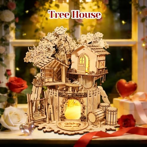 Music Park 3D Wooden Puzzles for Adults, Treehouse Light - Image 2