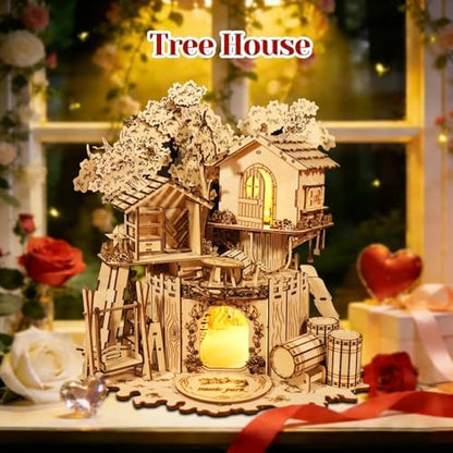 Music Park 3D Wooden Puzzles for Adults, Treehouse Light - Image 2
