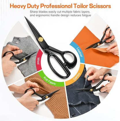 SUTQIGUI Sewing Kit for Adults with Heavy Duty Fabric Scissors, 241 Pcs Newly Upgraded Hand Travel Sewing Kit Professional Needle and Thread Kit, Portable Sewing Supplies for Travel Home Beginners - Image 5