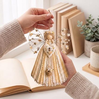 Fabric Angel Wall Hanging Kit, DIY Macrame Craft for Adults Beginners - Image 4