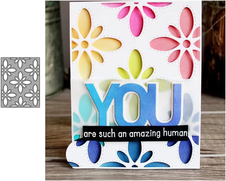 Petal Hollow Out Frame Metal Die Cuts, Petal Hollow Out Frame Background Cutting Dies Cut Stencils for DIY Scrapbooking Cards Decorative Embossing Paper Dies for Scrapbooking Card Making by TingZVenDiesCardforMaking