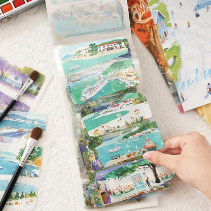 Summer Scenery Sticker Book, PET & Washi Stickers for Journaling - Image 5