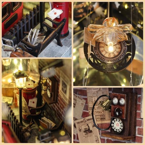 DIY Book Nook Kit, 3D Wooden Puzzle Miniature House Kit Adult, Train - Image 4