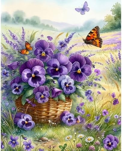 xackcme Paint by Numbers for Adults Flowers - Flower Paint by Number on Canvas Without Frame, DIY Floral Oil Painting for Gift Home Wall Decor (16x20 inch) by xackcme