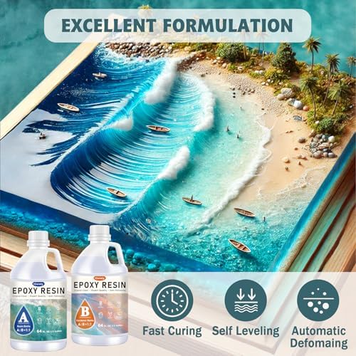 IGaiety 1 Gallon Epoxy Resin Kit, Crystal Clear Resin for Crafts & Tables - Image 2