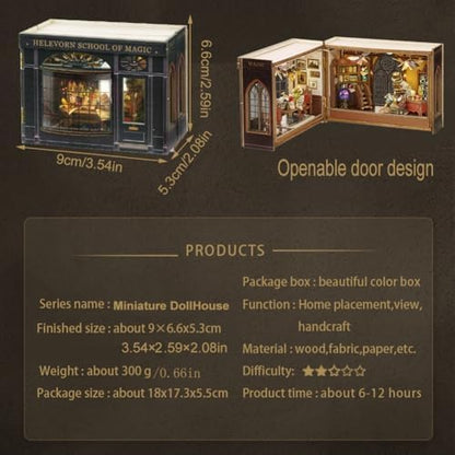 Mini 3D Wooden Doll House Craft Model with LED,DIY Miniature and Furniture Dollhouse Kit,Creative Room Idea for Valentine's Day Birthday Gift - Image 6