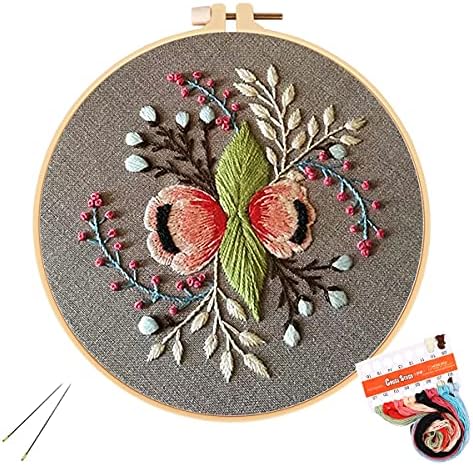 Louise Maelys Botanical Embroidery Kit for Beginners Stamped DIY Craft by LouiseMaelys