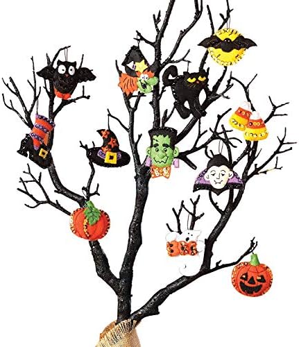 Bucilla 86430 Halloween Felt Applique Ornaments Kit (Size 2" by 2.5-Inch), Set of 12 - Image 5