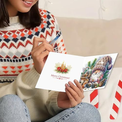 Diamond Art Greeting Cards Kit,Diamond Art Cards Special Shaped Diamond Painting Greeting Card Arts Crafts for Christmas Birthday Thanksgiving Day Holiday(B) (Style C) - Image 4