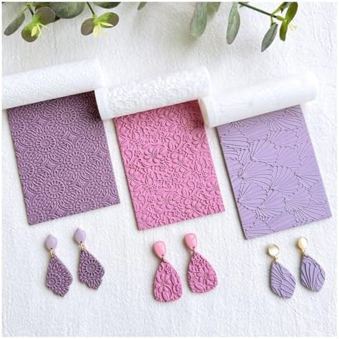 KEOKER Polymer Clay Texture Roller - 3PCS Boho Set for Making Earrings, Like Texture Sheets, Great with Clay Cutters by Keoker