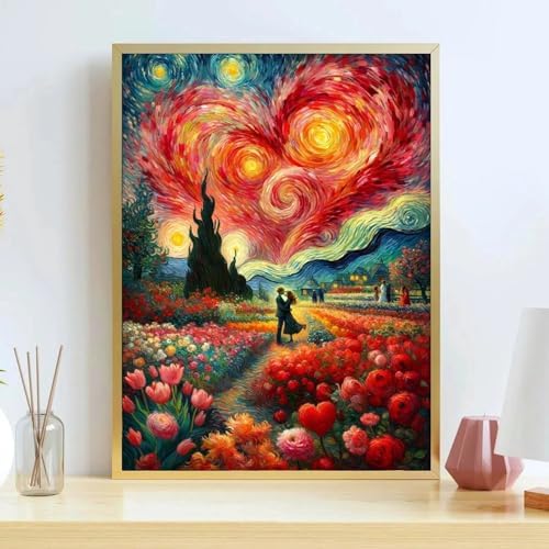koemhxb Paint by Numbers Kit for Adults Beginners, Romantic Garden Scene, Adult Paint by Numbers on Canvas, DIY Acrylic Painting Crafts for Home Decor (16x20inch) - Image 3