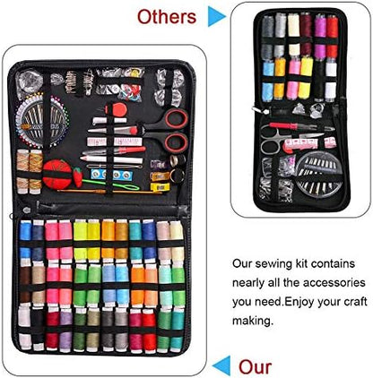 183PCS Premium Sewing Machine Kit, 38 XL Thread Spools Large Sewing Kits for Adults, College Students, Beginners, Emergency, Sewing Supplies Kit Including Professional Sewing Accessories - Image 4