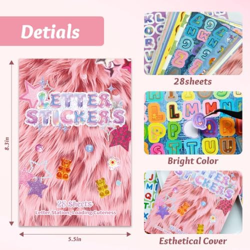 1900+Pcs Alphabet Letter Stickers Book for Journal Scrapbook Stickers - Image 4