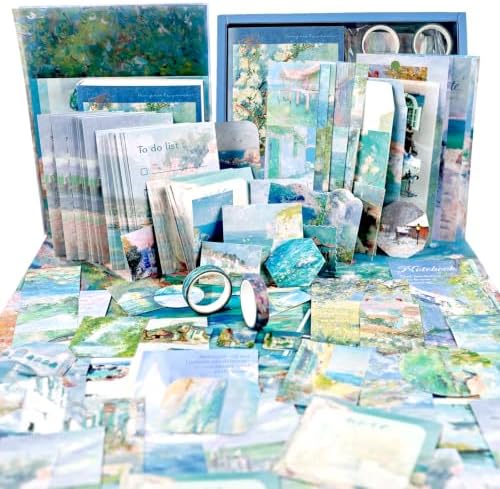 Diuhofart Sea Sketchbook Scrapbooking Kit, 128 Pcs Journal Set by Diuhofart