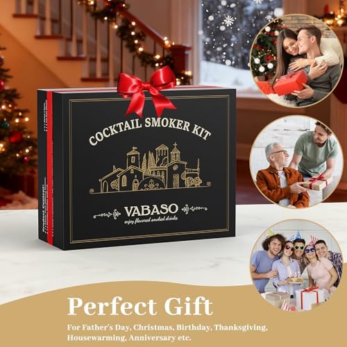 18PCS Whiskey Smoker Kit with Torch - 6 Flavors of Wood Chips, 2 Glasses, Ice Molds - Cocktail Smoker Kit, Old Fashioned Smoker Kit, Birthday Bourbon Whiskey Gifts for Men, Dad, Husband - Image 4