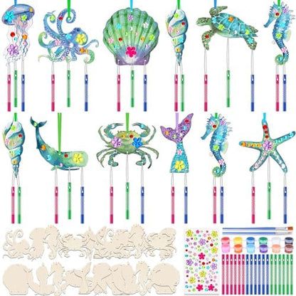 JellyArch Ocean Animal 30 Pack DIY Wind Chime Kit Art and Crafts by JellyArch