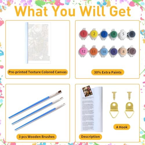 Bettle Paint by Numbers Kit for Adults, 16x20 inch - Image 4