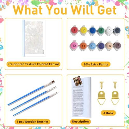 Bettle Paint by Numbers Kit for Adults, 16x20 inch - Image 4