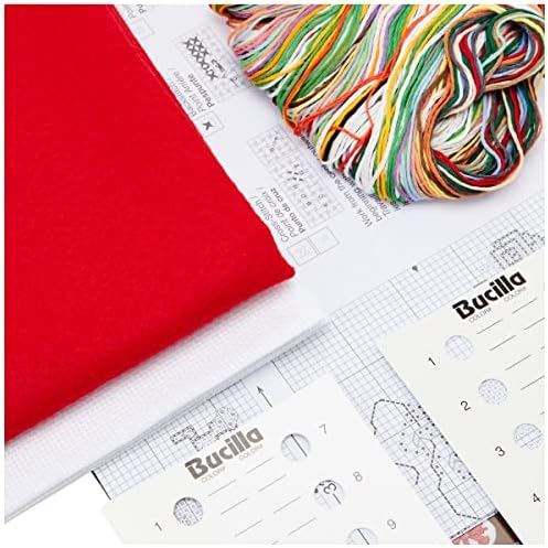 Bucilla Counted Cross Stitch Ornament Kit, 84293 Tiny Stocking, White - Image 2