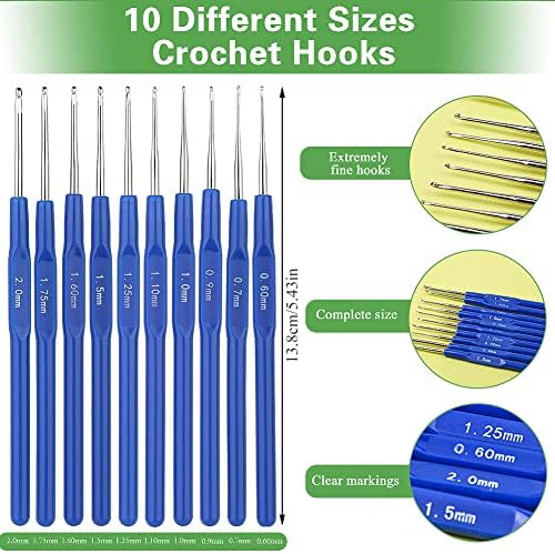 Zlulary 116 PCS Crochet Hooks Sets, Ergonomic Crochet Needles - Image 2