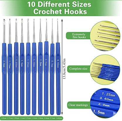 Zlulary 116 PCS Crochet Hooks Sets, Ergonomic Crochet Needles - Image 2