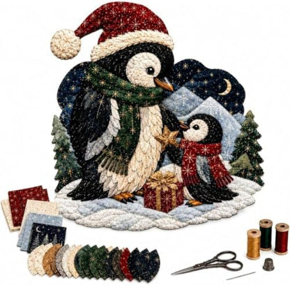 Northern Lights Wildlife DIY Patchwork Kit, Creative Fabric Craft (Red-T) by Unknown