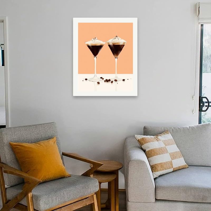 TAOPAOLAB Food and Drink Paint by Numbers Kit for Adults - DIY Espresso Martini with Cream Topping Painting on Canvas 16x20In, Acrylic Paint Set, Suitable for Beginners, Art for Home Decoration/Gifts - Image 4