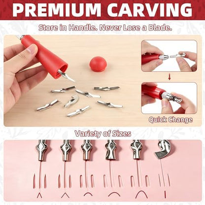 Joygineer Linocut Kit for Printmaking - Block Printing Kit with 4 Soft - Image 4