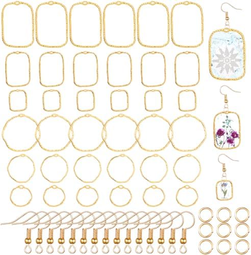 Inbagi 180 Pcs Open Bezels for Resin Jewelry by Inbagi