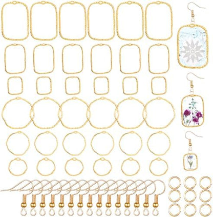 Inbagi 180 Pcs Open Bezels for Resin Jewelry by Inbagi