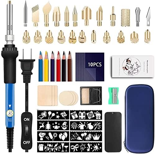 72Pcs Wood Burning Kit, Wood Burning Tool with Soldering Iron, Wood Carving Kit, Woodburner Temperature Adjustable with Soldering Iron Set, Pyrography Wood Burning Pen, Woodburning Carving by Orzdd