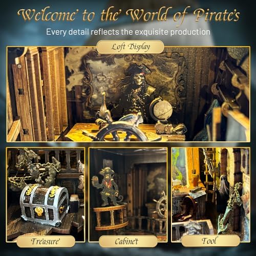 Book Nook Kit Pirate 3D Wooden Puzzle for Adults - Image 4