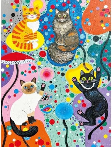 VIGEGU Cat Paint by Numbers Kit for Adults Beginner,Easy Adult Paint by Number Kits on Canvas DIY Painting for Beginners Art by Numbers for Home Wall Decor 16x20 Inch by VIGEGU