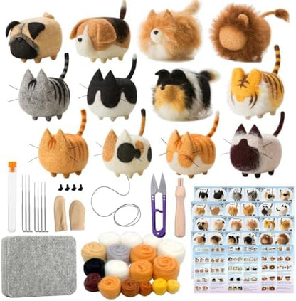 Truslin Needle Felting Kit, 12 Pcs Doll Making Needle Felting Starter Kit by Truslin
