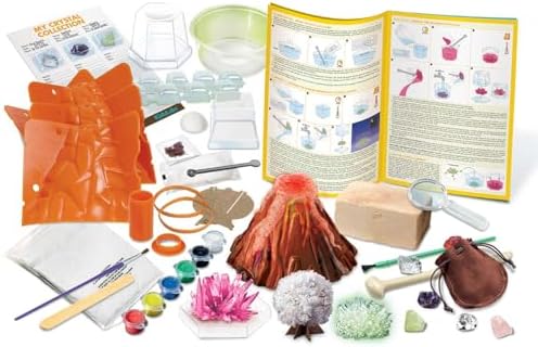4M STEAM Earth Science Kit for Kids Ages 5+ — Geology STEM Toy with 5 Experiments Including Volcano Eruption, Crystal Growing & Fossil Excavation — Educational Science Gift for Boys & Girls - Image 2