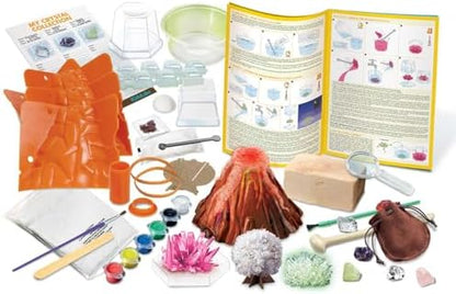 4M STEAM Earth Science Kit for Kids Ages 5+ — Geology STEM Toy with 5 Experiments Including Volcano Eruption, Crystal Growing & Fossil Excavation — Educational Science Gift for Boys & Girls - Image 2