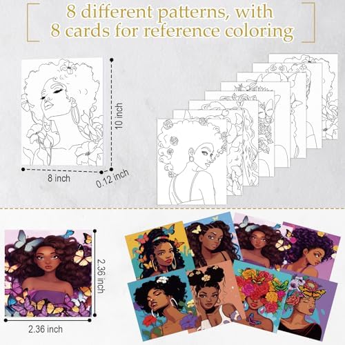 Cholemy 36 Pcs Paint and Sip Kit Gift for Adults 8''x10'',Sunshine Lady - Image 2