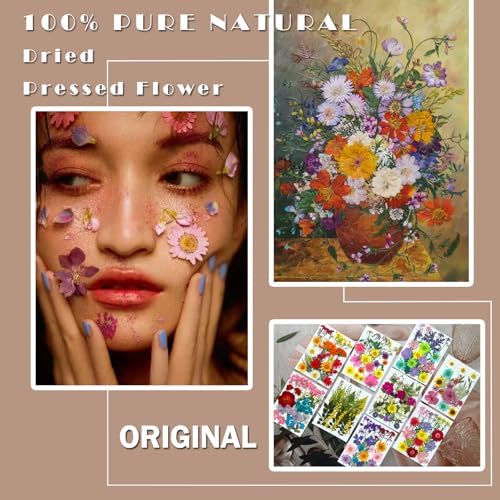 MIKIYA 192Pcs Dried Pressed Flowers for Resin, Assorted Real Natural Bulk Dry Floral Leaves for DIY Art Crafts, Epoxy Molds, Jewelry, Soap, Candle Making, Nails Decors - Image 2