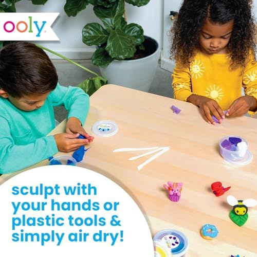 Ooly Creatibles Air Dry Clay for Kids, Includes 10 Reusable Tubs, 40 Colors - Image 4