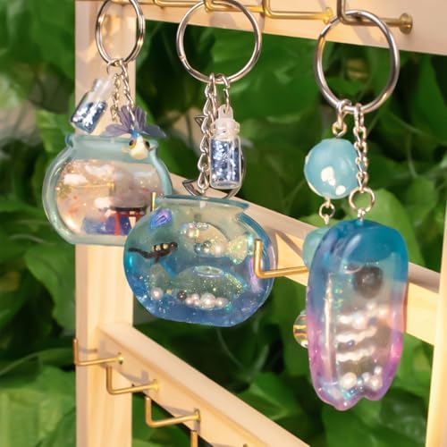 Resin Shaker Silicone Molds and Seal Films Casting Set Pack of 12 Enchanted Japanese Jewelry Charm Koinobori Mt Fuji Goldfish Bowl - Image 5