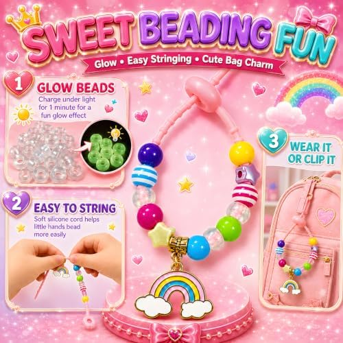 AGENTLAN Jewelry Making Kit for Girls, 900+PCS Charm Bracelet Kit - Image 4