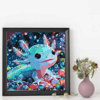 DOTSTART Paint by Numbers Kit for Adults,Glittering Axolotl Paint by Number for Adults,Acrylic Adults' Paint-by-Number Kits, Easy Paint by Number Adult Canvas for Home Wall Art Decor, 15.8 X 15.8 inch - Image 5