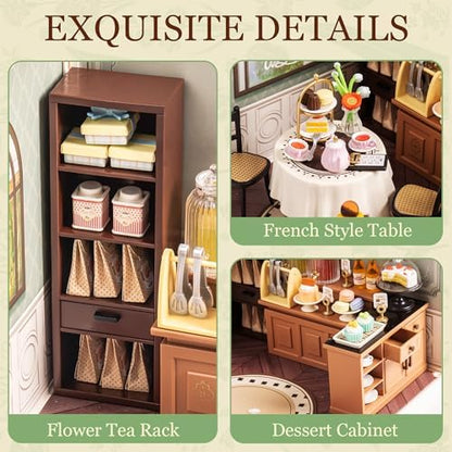 Super Creator-Mini Blocks Model Building Set for Adults, Miniature Plastic House Kit Super Store-Building Blocks Toys for Adults, DIY Crafts/Hobbies for Adults (Sweet Sips Tea) - Image 3