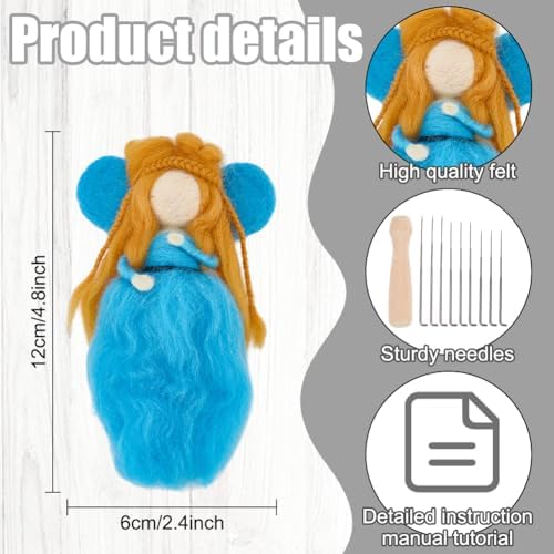 ORIGACH 3 Set Fairies Needle Felting Kit for Beginners - Image 3