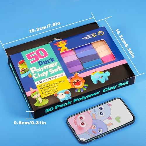 CiaraQ Polymer Clay Kit, Mini Modeling Clay Set - Image 6