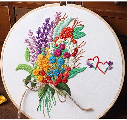 Konrisa Stamped Embroidery Kit with Pattern Floral DIY Sewing Cross Stitch Kits for Adult Flowers Plants Embroidery Starter Kit with Embroidery Floss,Hoops,Color Thread,Needle,Instruction,Set of 2 - Image 2