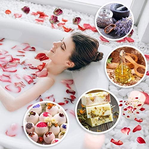 20 Bags Dried Flowers,100% Natural Dried Flowers Herbs Kit for Soap Making, DIY Candle Making,Bath - Include Rose Petals,Lavender,Don't Forget Me,Lilium,Jasmine,Rosebudsand More - Image 6
