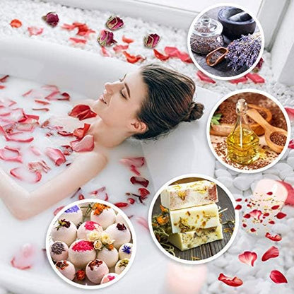 20 Bags Dried Flowers,100% Natural Dried Flowers Herbs Kit for Soap Making, DIY Candle Making,Bath - Include Rose Petals,Lavender,Don't Forget Me,Lilium,Jasmine,Rosebudsand More - Image 6