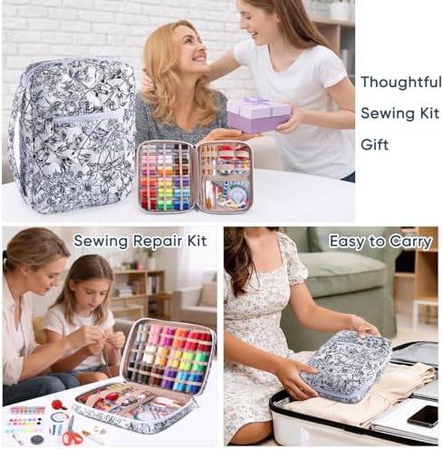 AMOIGEE Complete Sewing Kit for Adults with 230pcs Cute Sewing Supplies Kit - Image 6