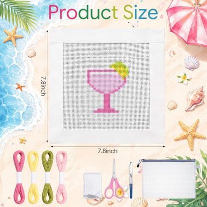 XunYee 13 Pcs Margarita 18 Mesh Needlepoint Canvas Kit for Beginner - Image 2